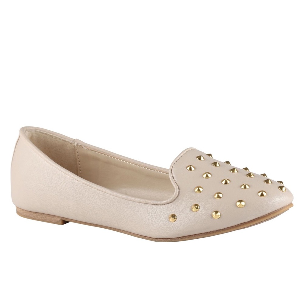 𝑨𝒍𝒅𝒐 | Gold Studded Flats